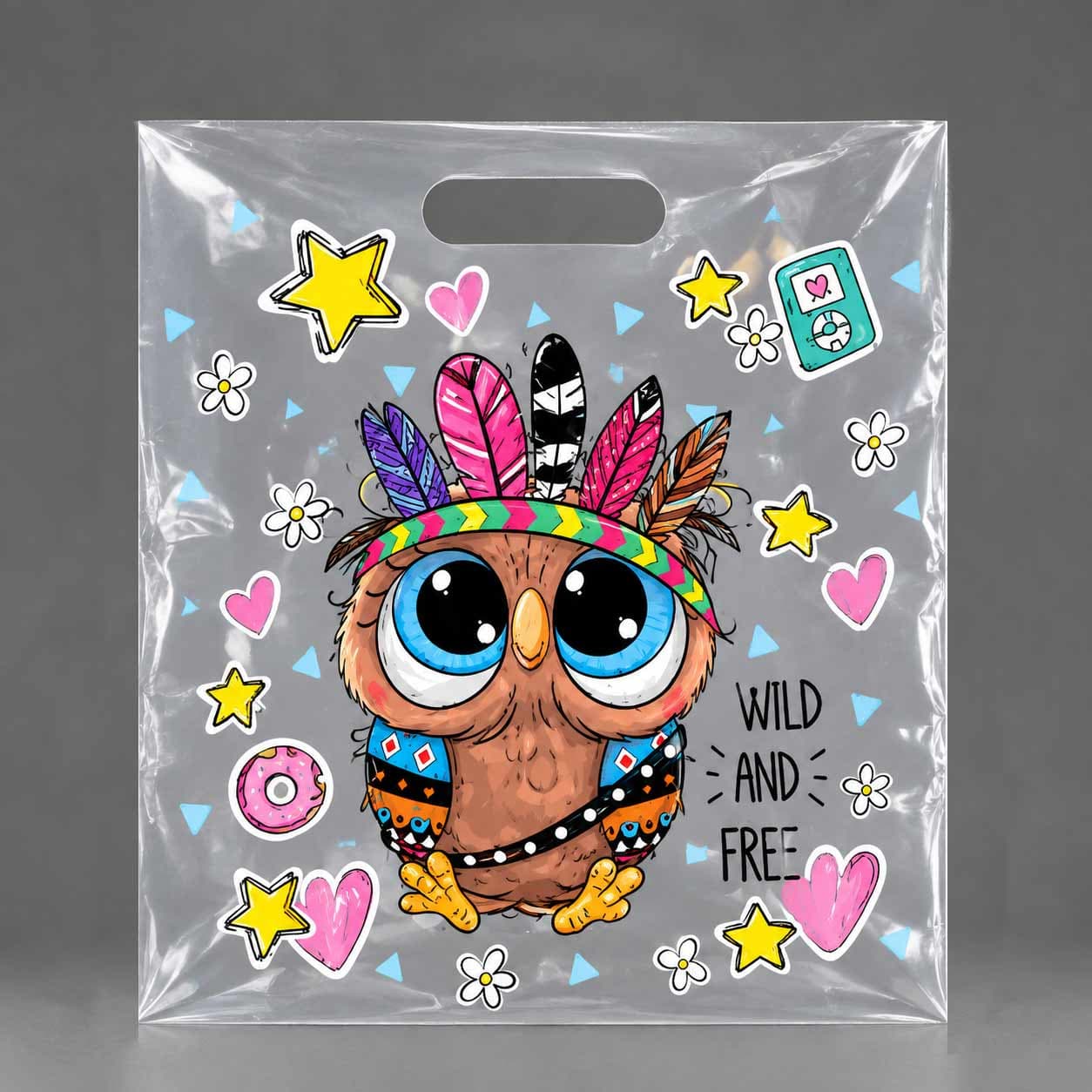 نایلون طرح دار طرح colored owl کیسه 25 کیلویی — تصویر ۲