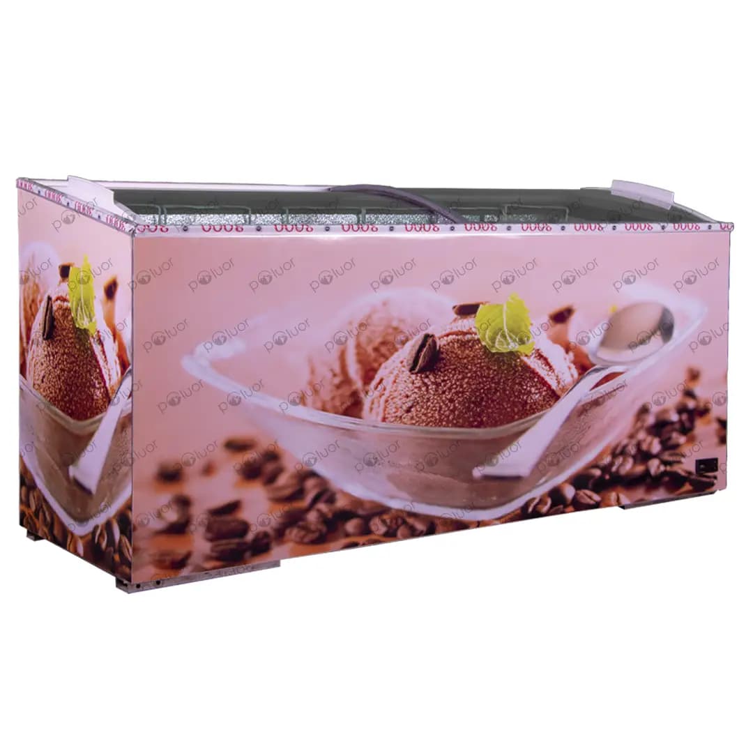 فریزر بستنی درب شیشه‌ای