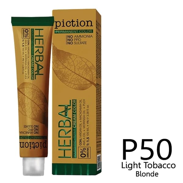 رنگ مو بدون آمونیاک بلوند تنباکویی روشن (P50) Light Tobacco Blonde