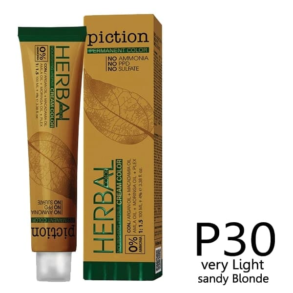 رنگ مو بدون آمونیاک پیکشن بلوند شنی خیلی روشن (P30) Very Light Sandy Blonde