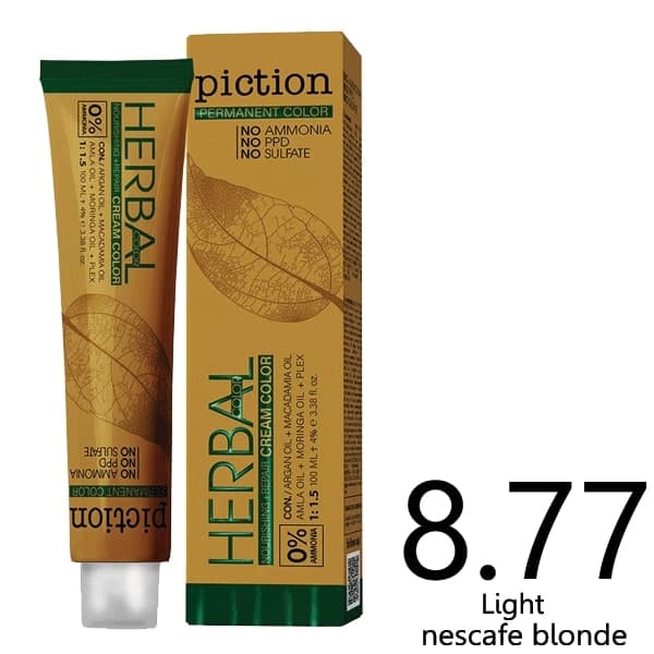 رنگ مو بدون آمونیاک پیکشن بلوند نسکافه ای روشن (8.77) Light Nescafe Blonde