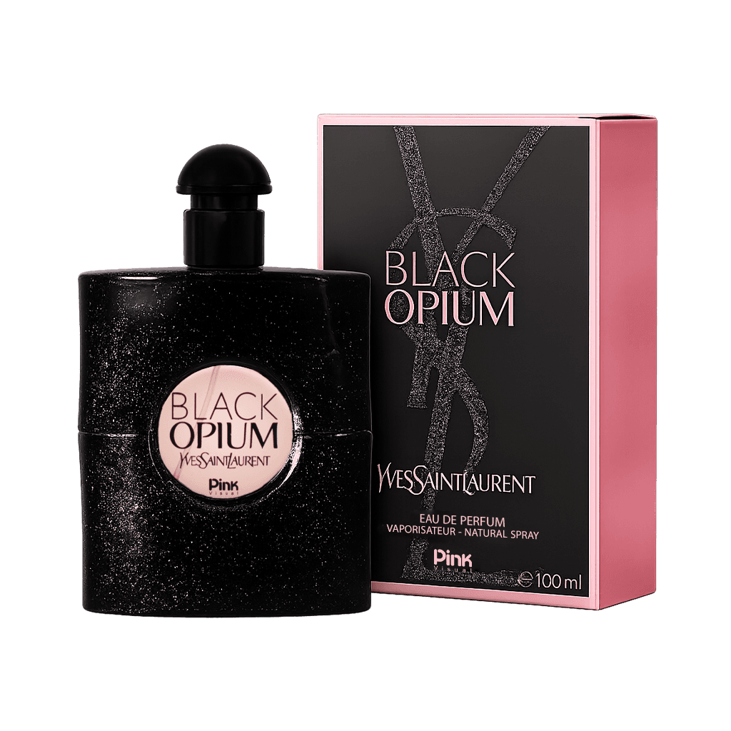 ادوپرفیوم زنانه پینک ویژوآل Pink مدل بلک اوپیوم Black Opium حجم 80 میلی لیتر طرح مارک — تصویر ۳