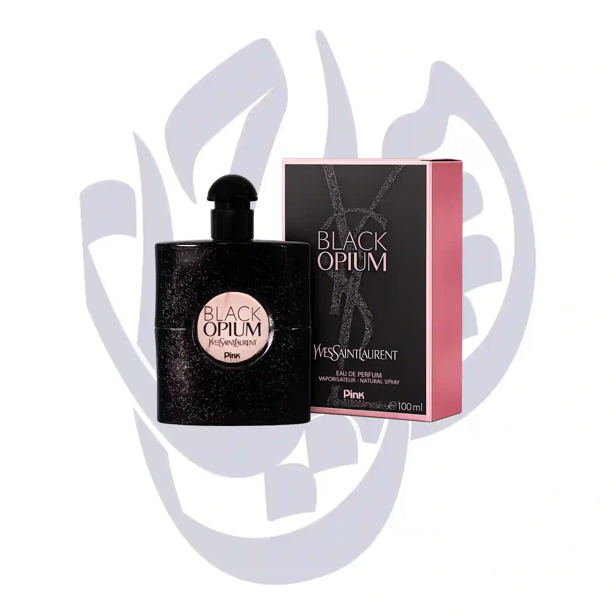 ادوپرفیوم زنانه پینک ویژوآل Pink مدل بلک اوپیوم Black Opium حجم 80 میلی لیتر طرح مارک — تصویر ۲