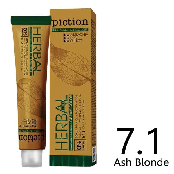 رنگ مو بدون آمونیاک پیکشن خاکستری بلوند (7.1) Ash Blonde — تصویر ۳