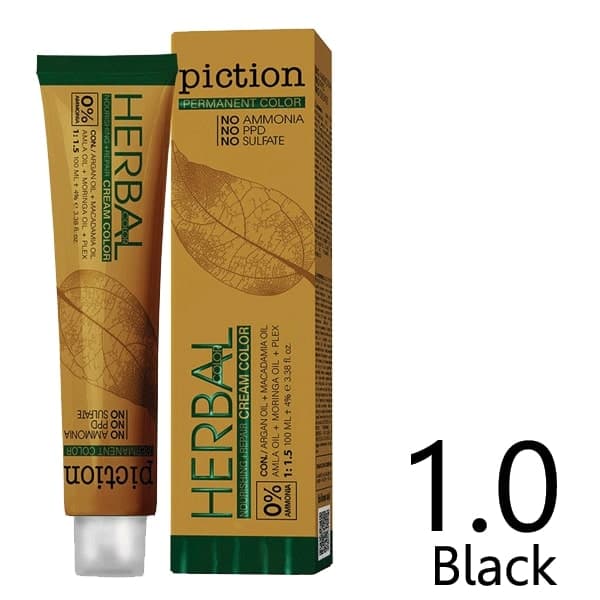 رنگ مو بدون آمونیاک پیکشن مشکی (1.0) سری طبیعی Black — تصویر ۳