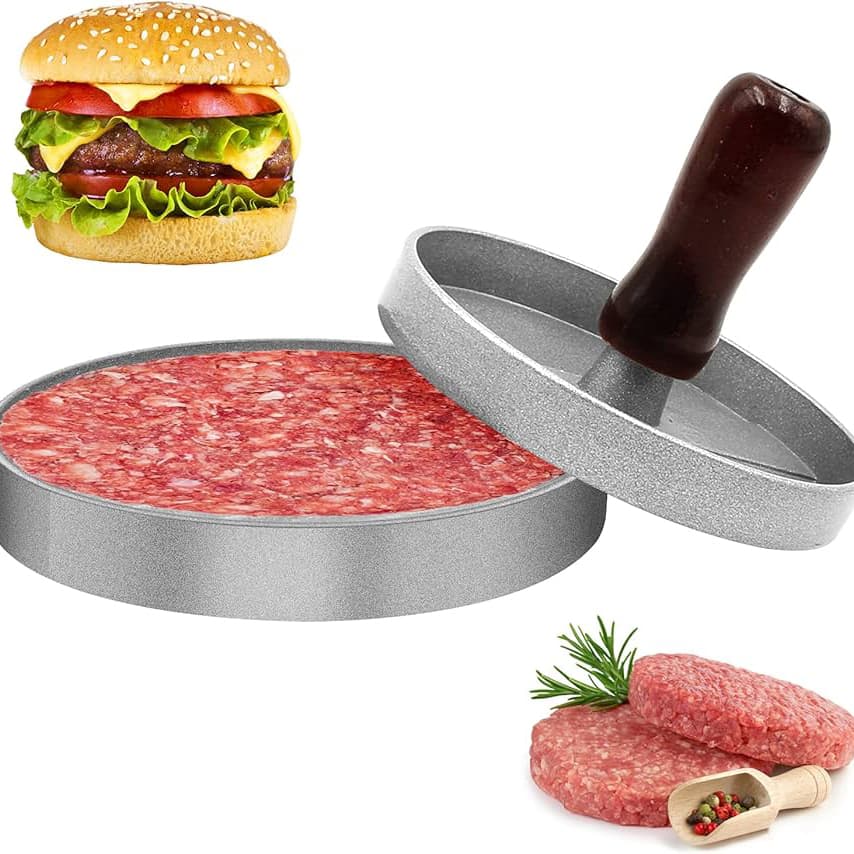 برگر زن و کباب زن burger (اصلی) دسته چوب بدنه چدن خارجی همبرگر ساز — تصویر ۱۰
