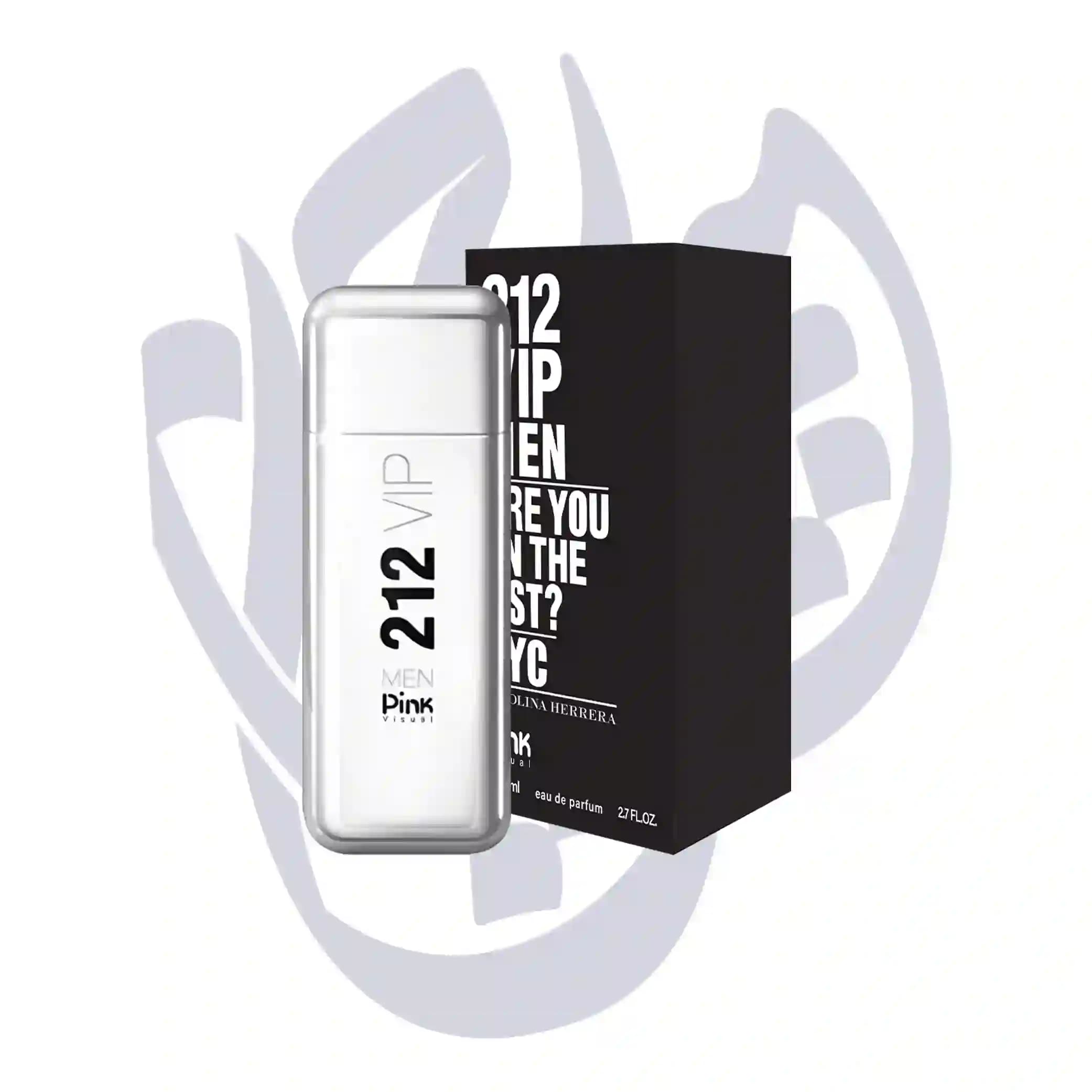 ادوپرفیوم پینک ویژوآل Pink مدل ۲۱۲ وی آی پی مردانه Carolina Herrera 212 VIP Men حجم 80 میلی لیتر طرح مارک