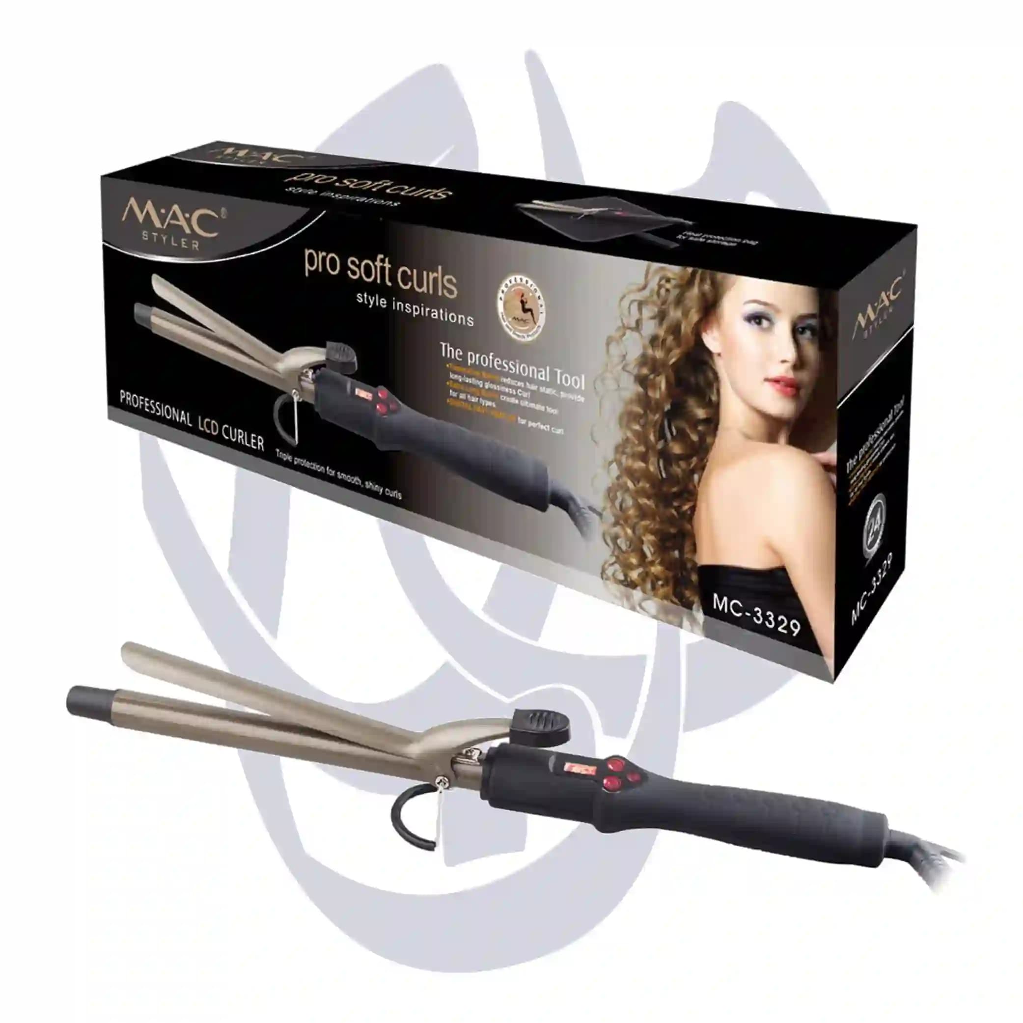 مو پیچ حرفه ای دیجیتال قطر ۱۹ مک استایلر مدل 3329-MC – Mac styler (فر کننده مو) — تصویر ۲