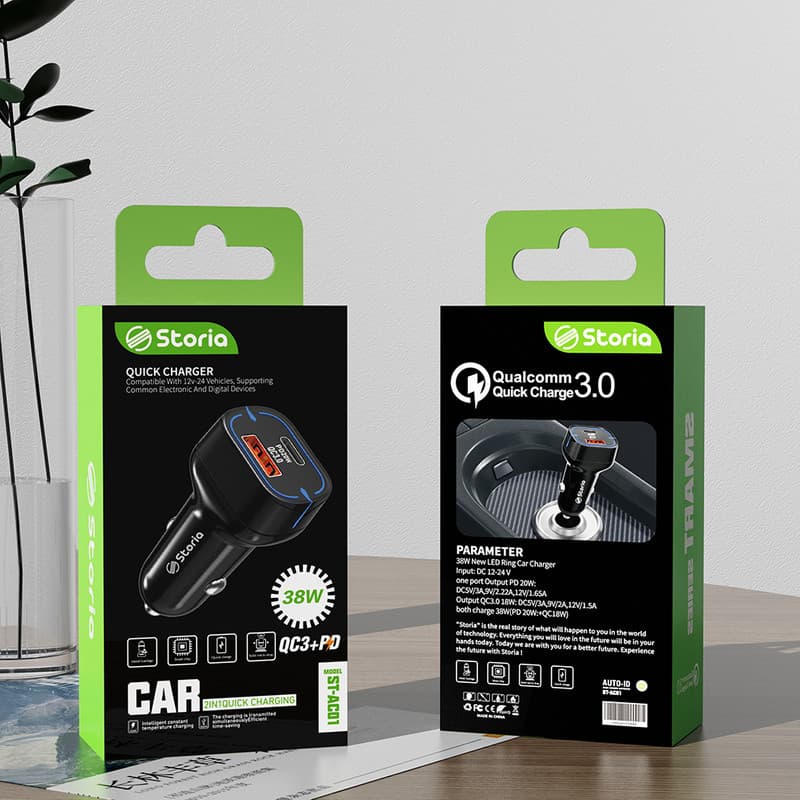 شارژر فندکی 38 وات استوریا مدل ST-AC01 — تصویر ۴