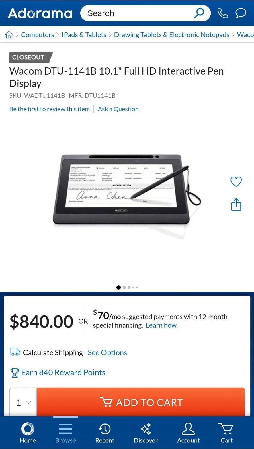 قلم نوری پد اسناد و امضای دیجیتال وکوم Wacom DTU-1141b — تصویر ۶