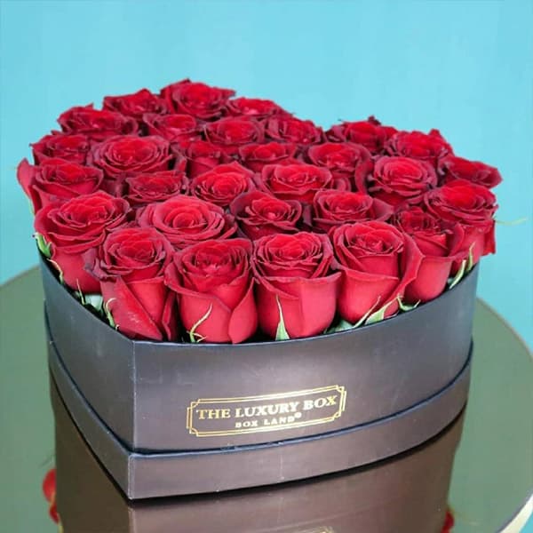 باکس گل رز قلب مدل 641