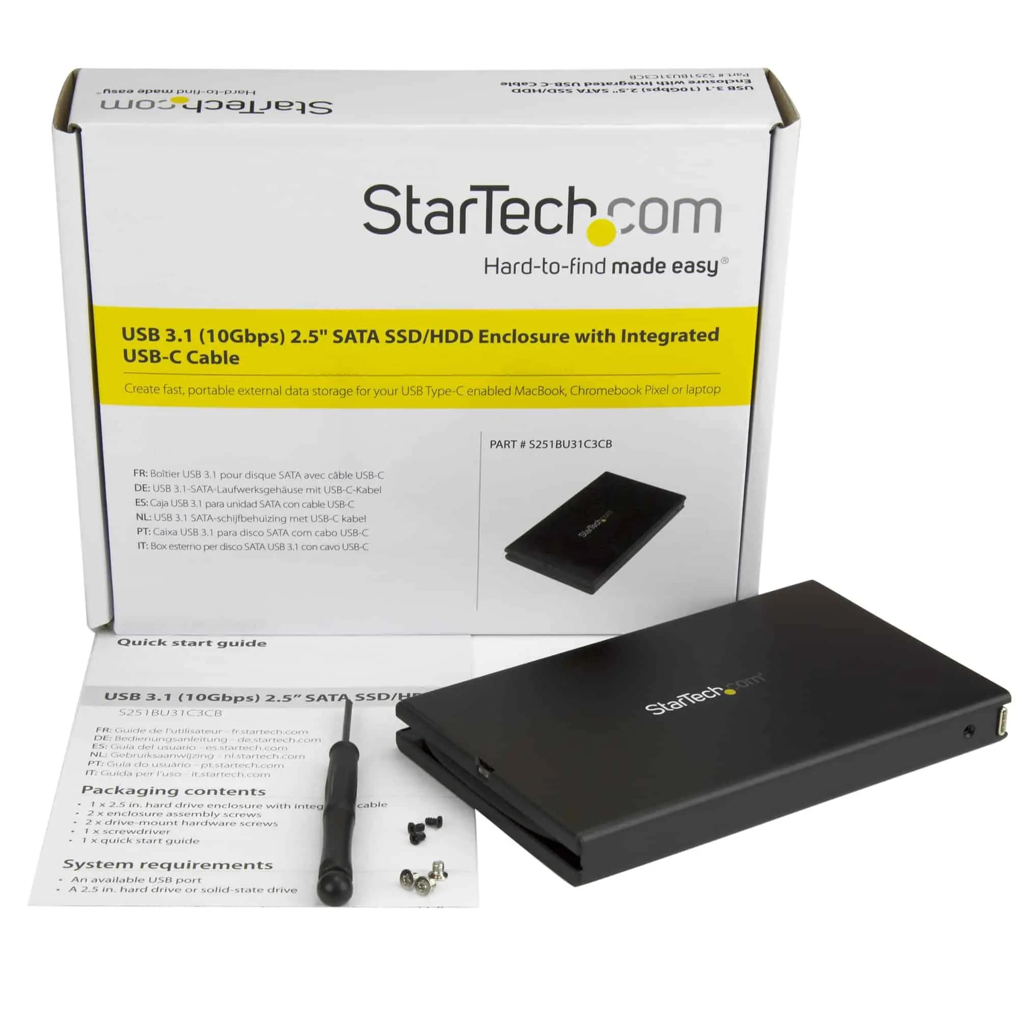 باکس هارد اکسترنال استارتک StarTech USB 3.1 (10Gbps) 2.5″ SATA SSD/HDD USB-C Cable — تصویر ۴