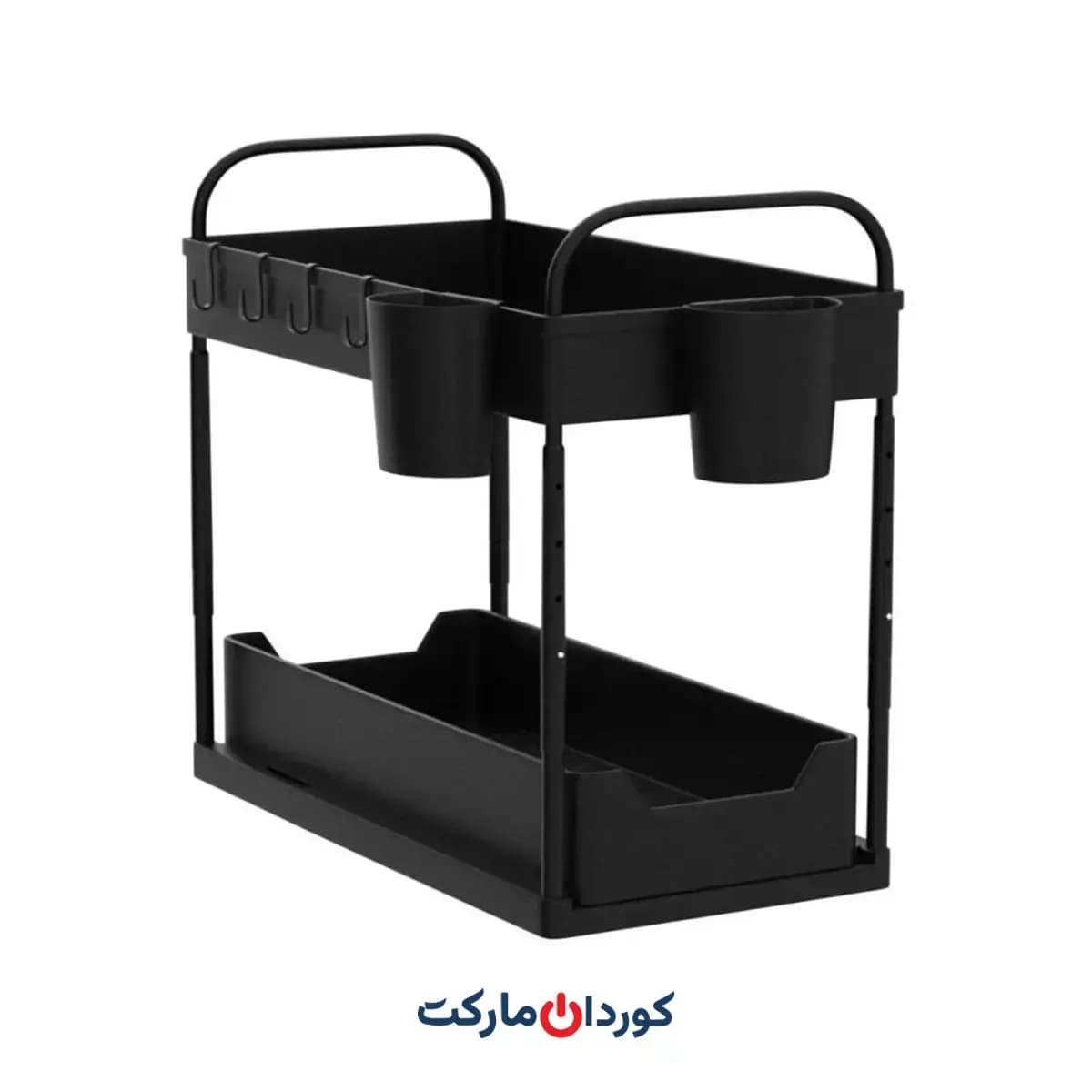 قفسه زیر سینک دو طبقه، قابل تنظیم برای سازماندهی سرویس بهداشتی وحمام وآشپزخانه 26963
