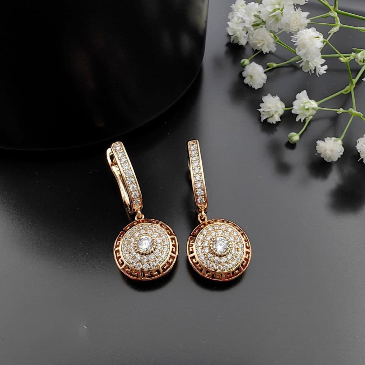 گوشواره ورساچه نگین کاری ژوپینگ GV177 — تصویر ۲