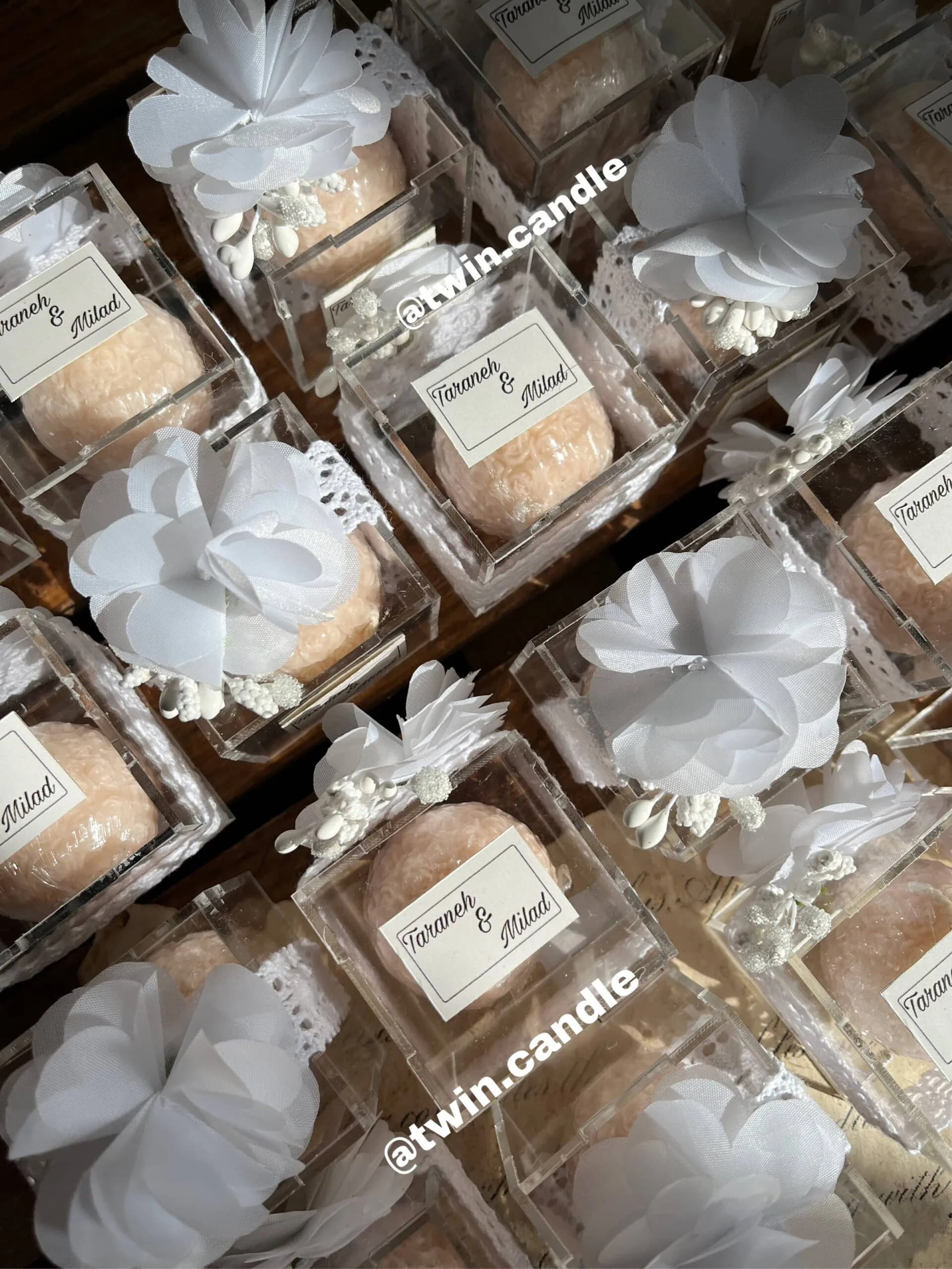 گیفت شمع گوی گل رز vip — تصویر ۳