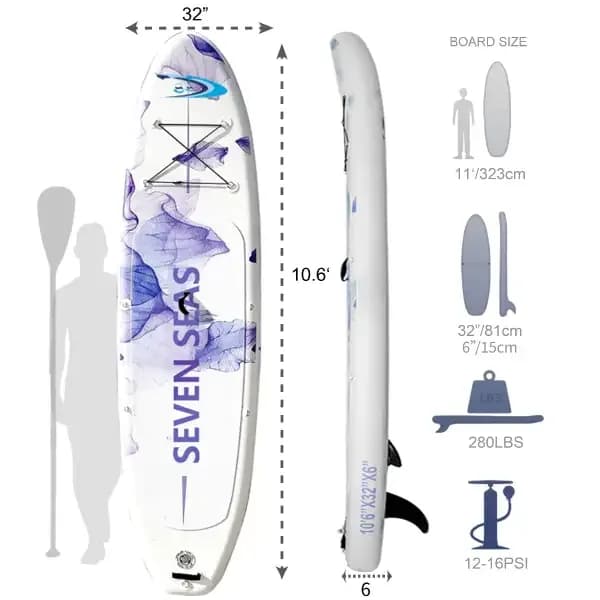 پدل برد بادی Seven Seas سایز 11.6 فوت مدل silk — تصویر ۲