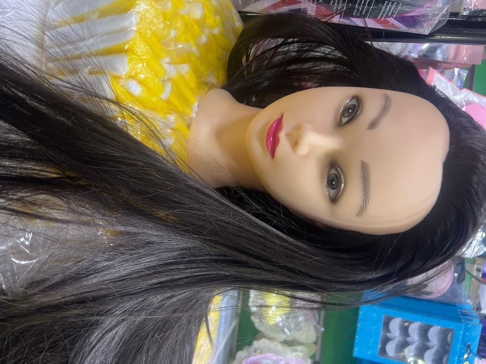 کله مانکن مو مخصوص کوتاهی با پایه رومیزی/کد 3289 — تصویر ۸