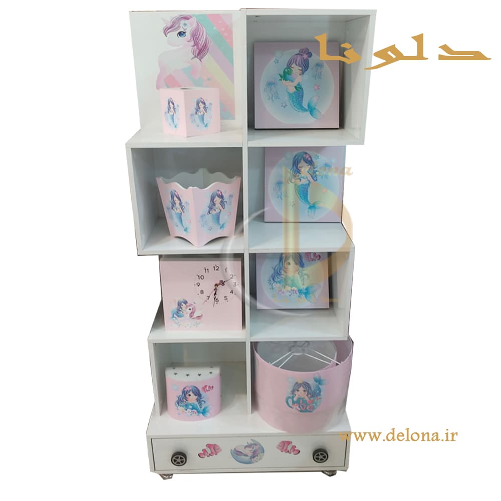 تخت خواب دخترانه ماشینی تکشاخ برند دلونا — تصویر ۱۱