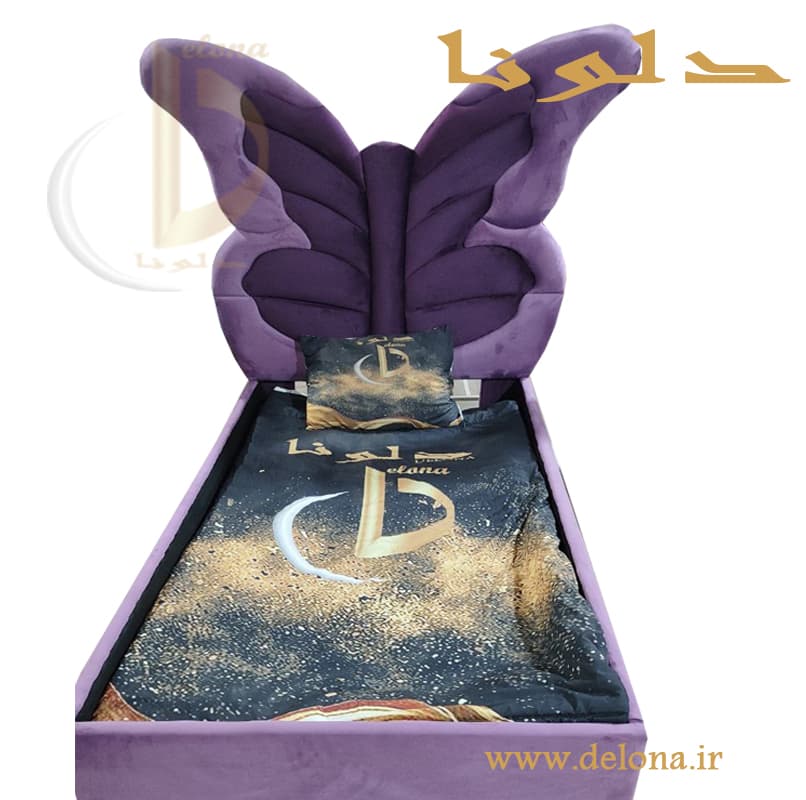 تخت خواب دخترانه فانتزی مدل پروانه برند دلونا — تصویر ۴