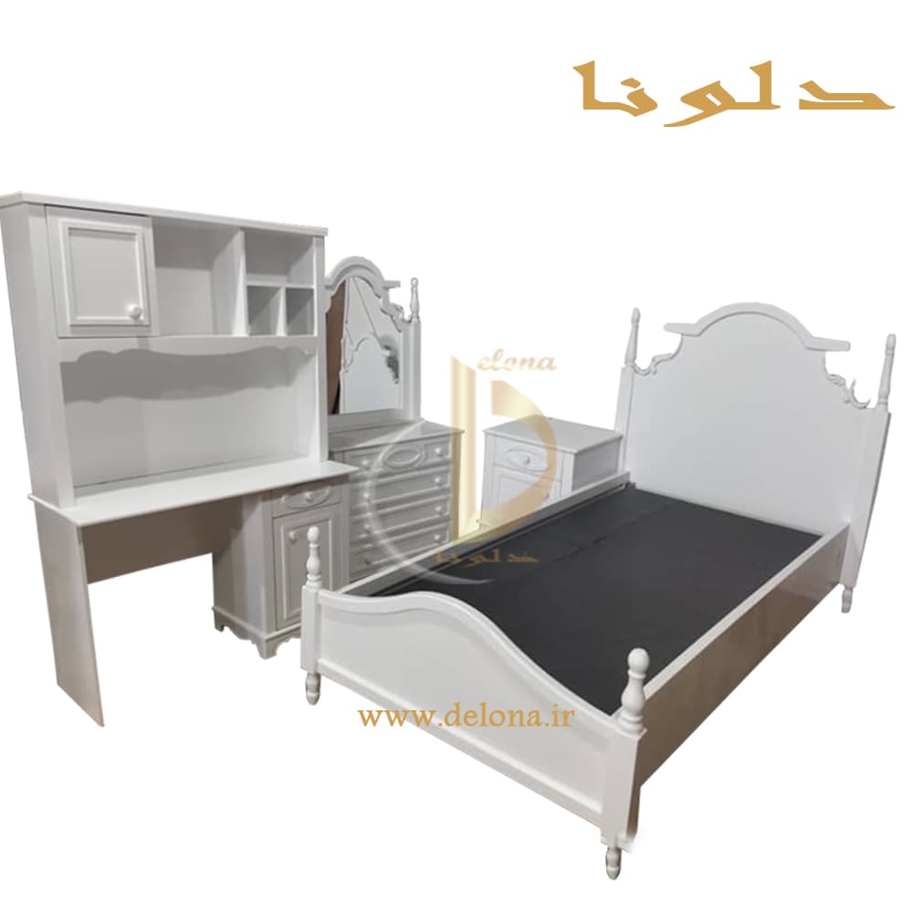 سرویس خواب دخترانه مدل گلد — تصویر ۸