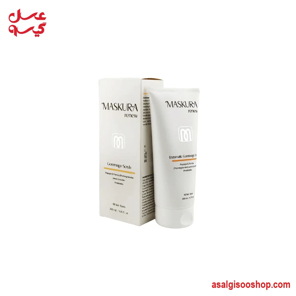 کرم اسکراب صورت ماسکورا رنیو|/گوماژ/Maskura Renew Face Scrub Cream | کد 3170 — تصویر ۳