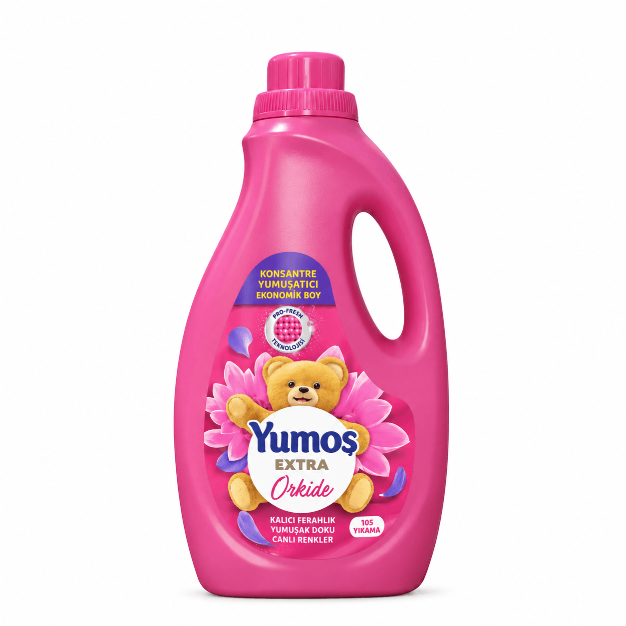 نرم‌کننده لباس یوموش اکسترا Yumoş Extra حجم ۲۵۲۰ میل | رایحه لیلیوم و ارکیده — تصویر ۲