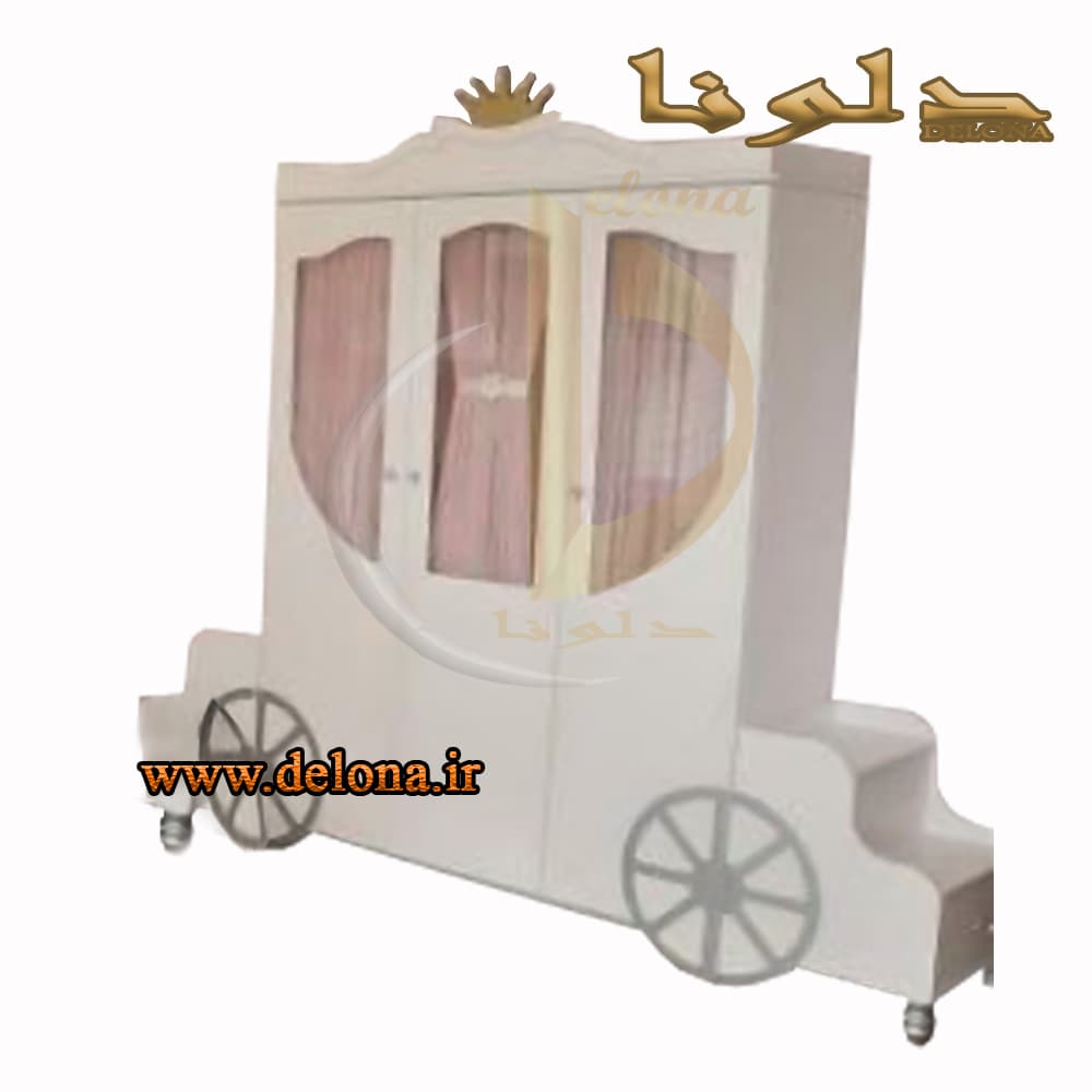 تخت خواب کالسکه دخترانه سایز نوجوان — تصویر ۶