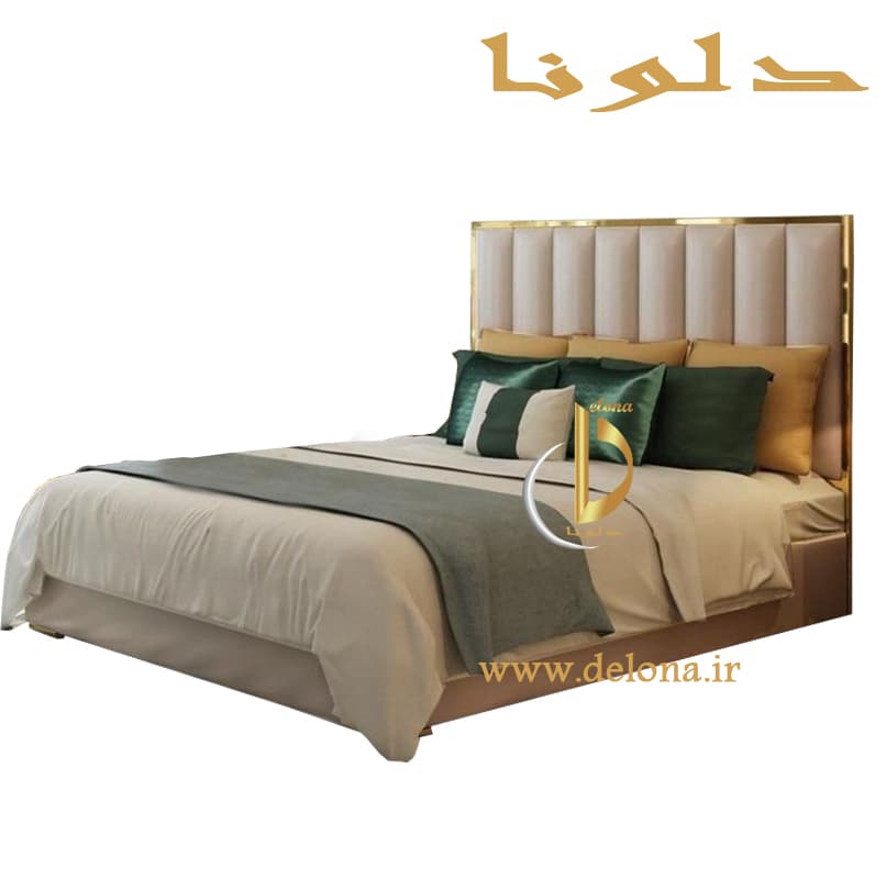 تخت خواب تاج استیل رامونا | سرویس خواب دونفره استیل — تصویر ۲
