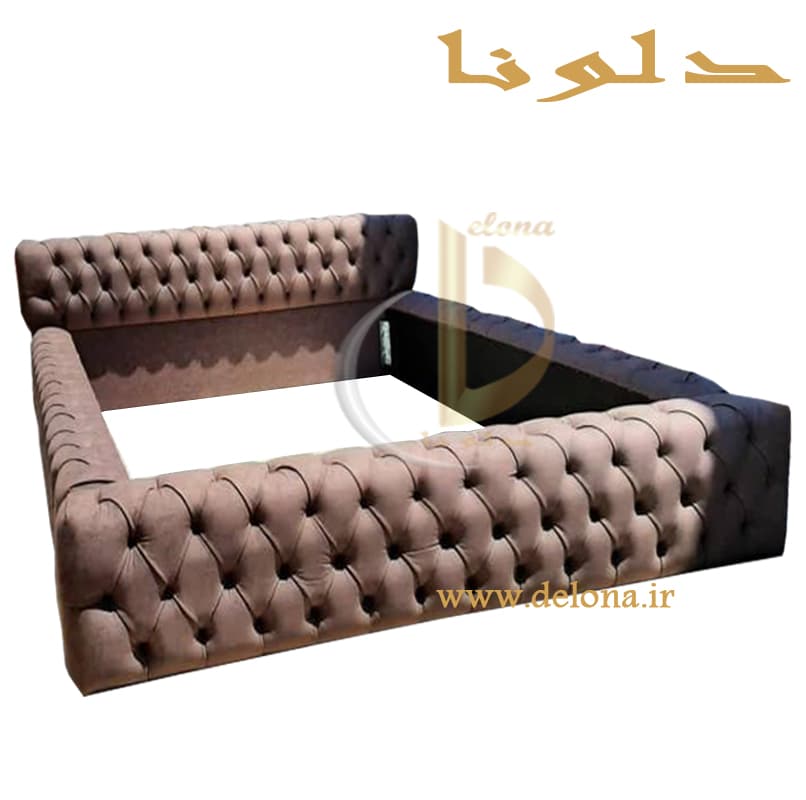 تخت خواب دونفره چستر با تاج کوتاه — تصویر ۱۱