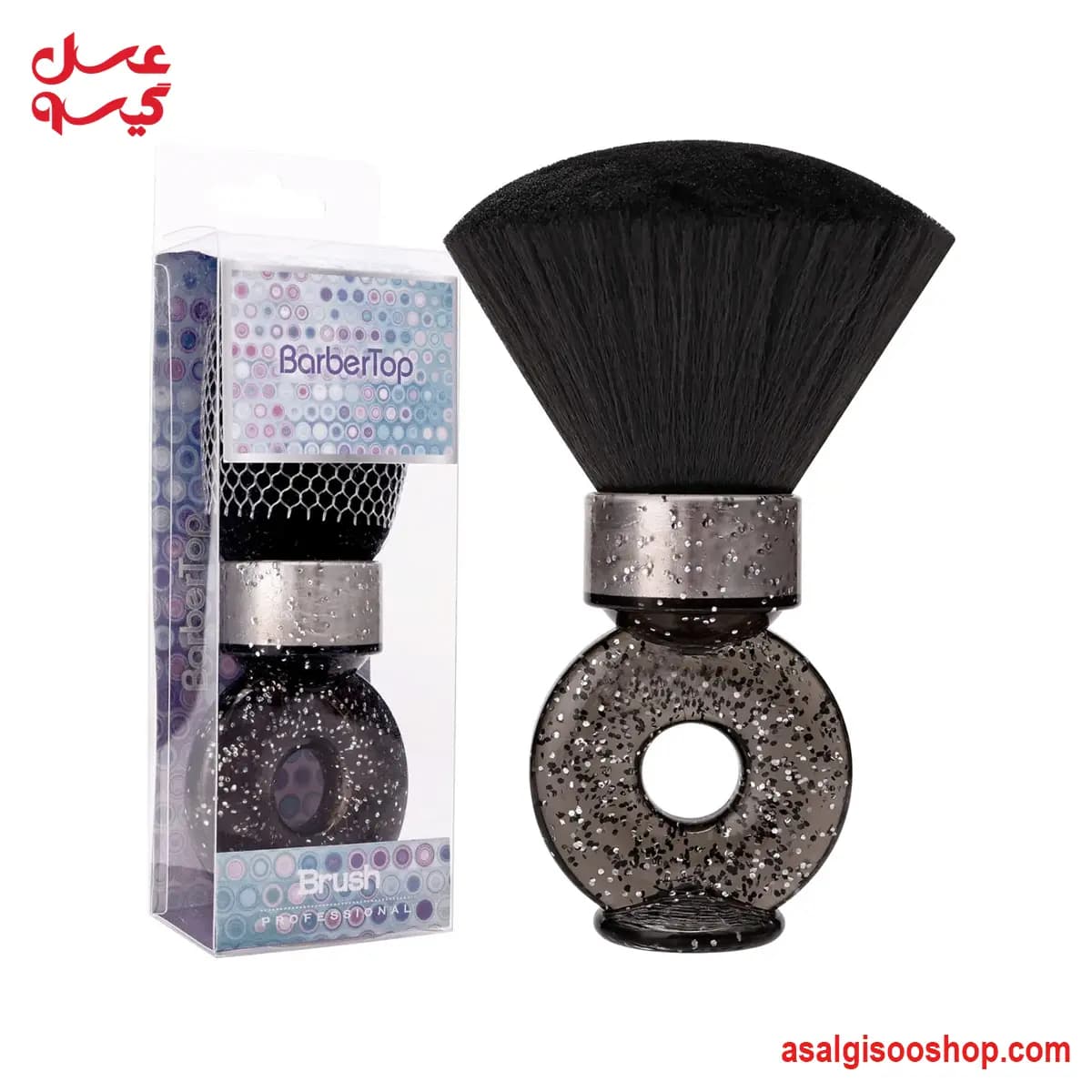 موپران مو طرح دونات اکلیلی حرفهای با موهای نرم و طراحی خاص برای پاکسازی دقیق مو | Glitter Donut Design Professional Hair Duster Brush – Mopran | کد 3015 — تصویر ۳