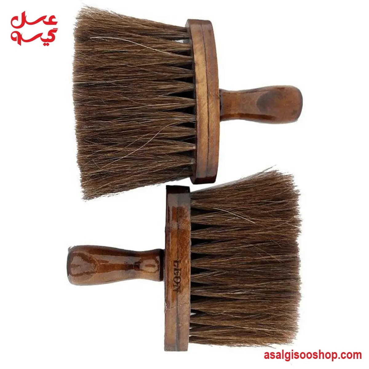 موپران آرایشگاهی دسته چوبی حرفه‌ای برای پاک کردن مو پس از اصلاح | Wooden Handle Professional Hair Duster Brush – Mopran | کد 3012 — تصویر ۲