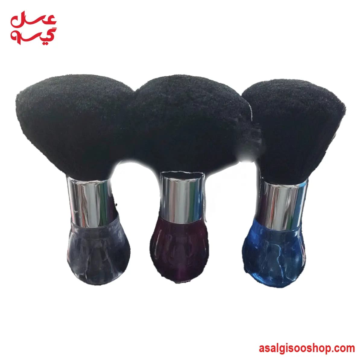 موپران دسته شیشه‌ای حرفه‌ای برای پاک کردن مو پس از اصلاح و پیرایش | Glass Handle Professional Hair Duster Brush – Mopran | کد 3111 — تصویر ۳