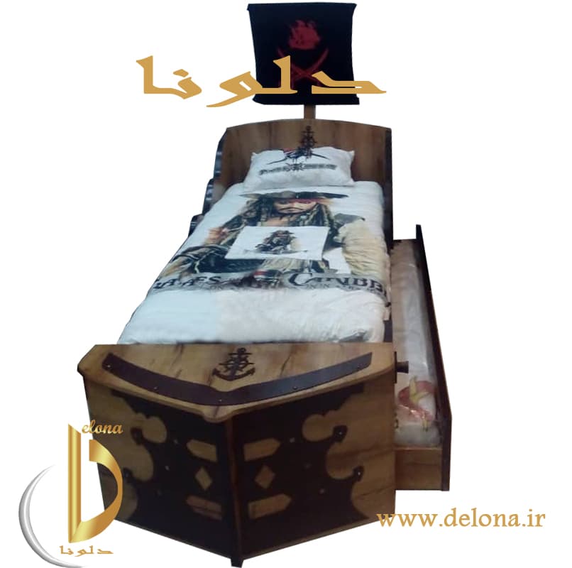 تخت خواب کشتی کارائیب سرویس خواب فانتزی پسرانه دلونا — تصویر ۱۰