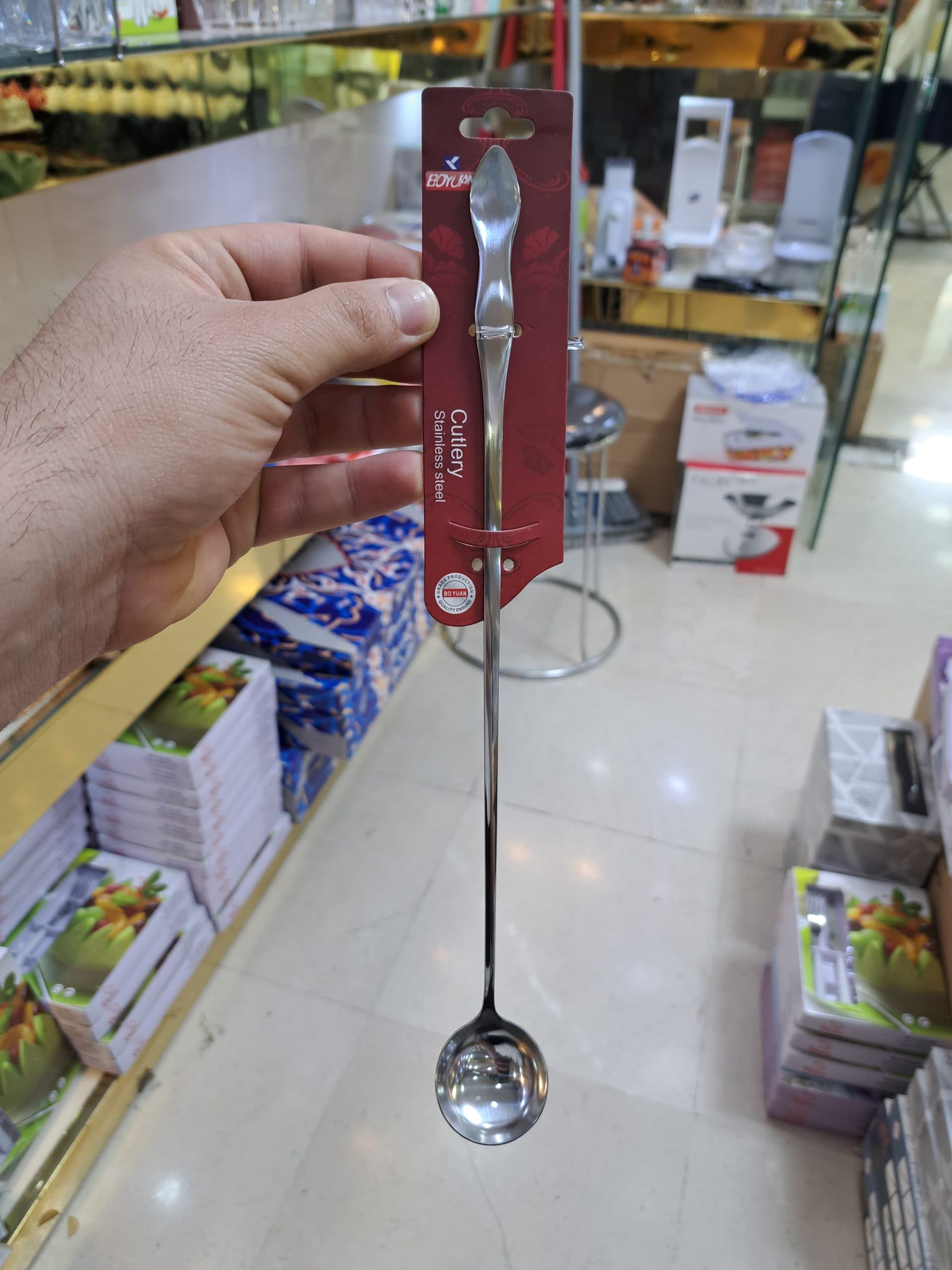 ملاقه استیل بلند داخل پارچ — تصویر ۴