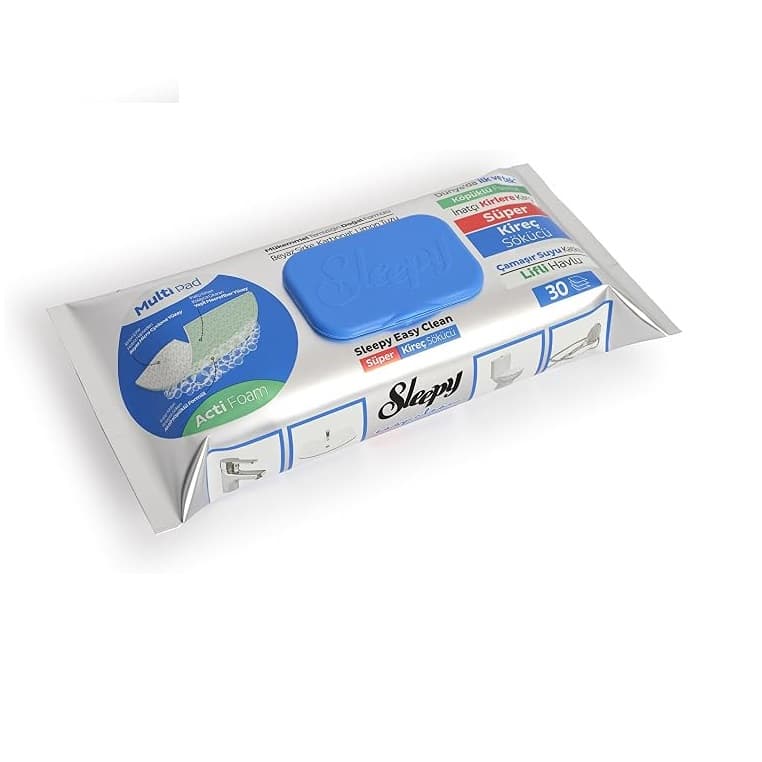 دستمال مرطوب تمیزکننده اسلیپی Sleepy Easy Clean بسته ۳۰ عددی اورجینال پاککننده چندمنظوره سطوح با رایحه ملایم
