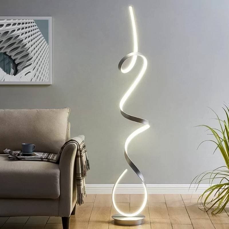 آباژور ایستاده مدرن LED طرح مارپیچ | چراغ دکوراتیو شیک و مینیمال