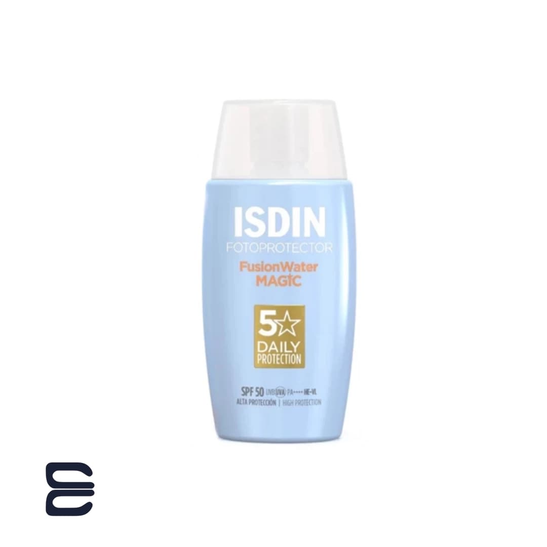 ضد آفتاب فلوئیدی بیرنگ ایزدین SPF50 مدل Fusion Water Magic حجم ۵۰ میل اصل آبرسان، فاقد چربی و مناسب انواع پوست — تصویر ۱۱