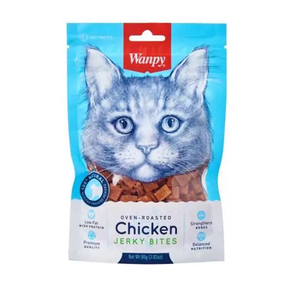 تشویقی گربه ونپی مدل Chicken Jerky Bites وزن 80 گرم — تصویر ۲