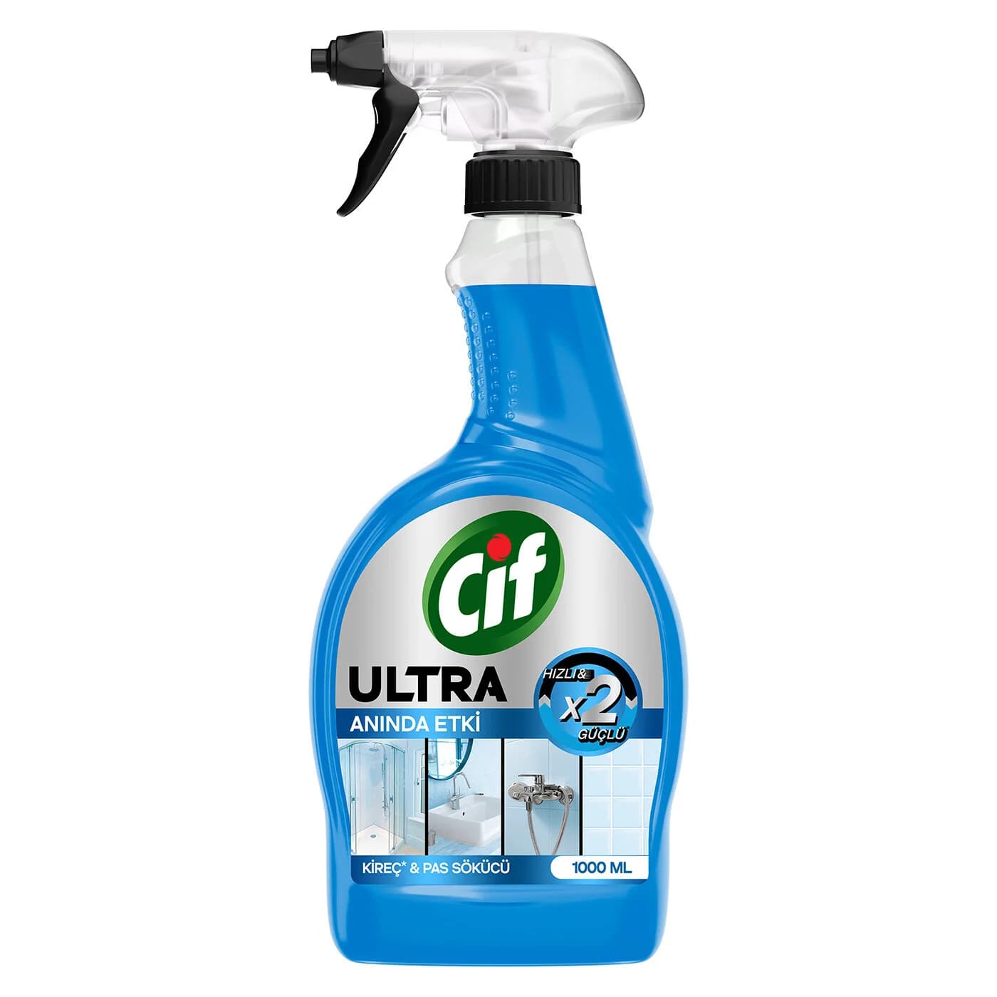 اسپری جرمگیر و لکهبر سطوح سیف اولترا آنی Cif Ultra Instant Action Limescale & Rust Cleaner Spray سیف 1000ml — تصویر ۲