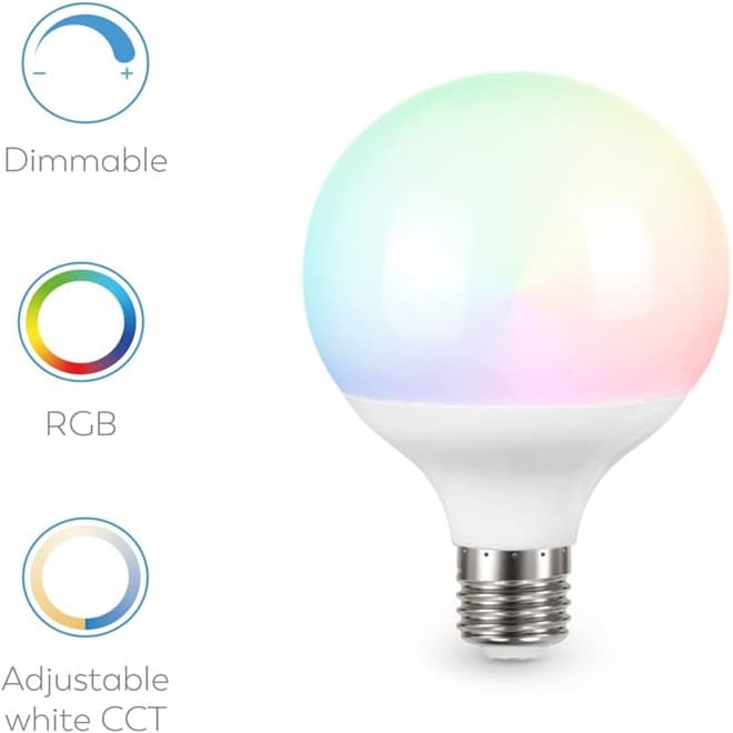 لامپ هوشمند حبابی ۱۱ وات Garza مدل G95 | پک دو عددی RGB + CCT — تصویر ۱۲