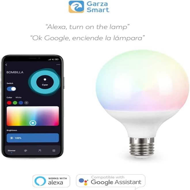 لامپ هوشمند حبابی ۱۱ وات Garza مدل G95 | پک دو عددی RGB + CCT — تصویر ۹