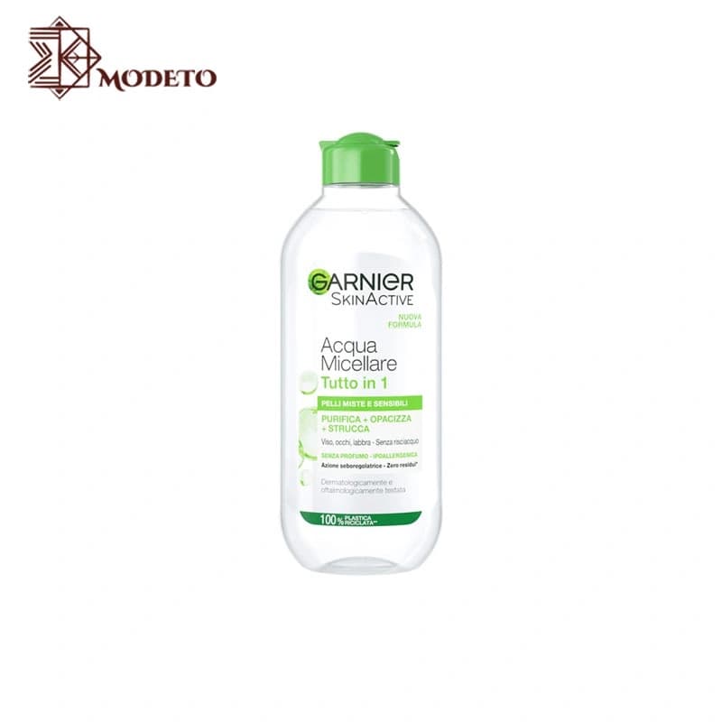 میسلار واتر گارنیر مدل tutto in 1 پوست مختلط و حساس 400Ml
