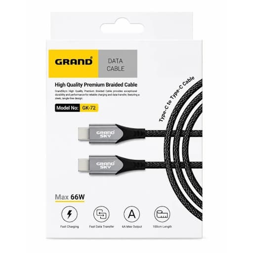 کابل USB-C گرند مدل GK-72 طول 1 متر — تصویر ۲