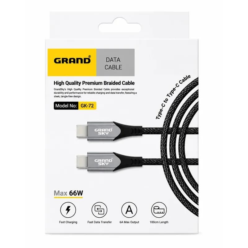 کابل USB-C گرند مدل GK-72 طول 1 متر