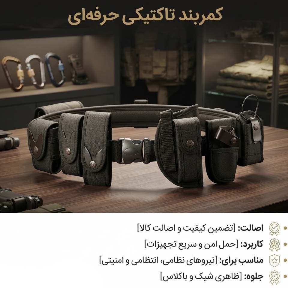 کمربند هفت قلم غلاف تجهیزات نظامی