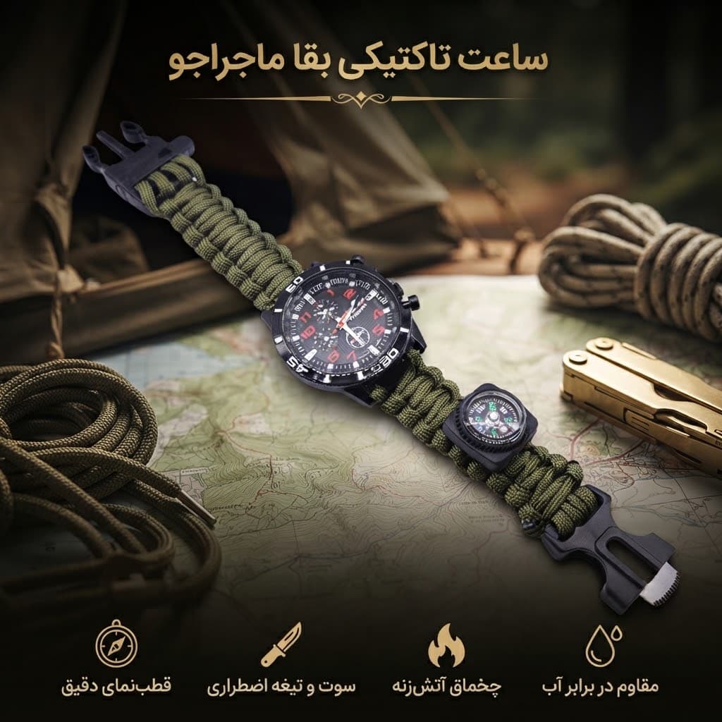 ساعت تاکتیکال پاراکورد بقا سبز
