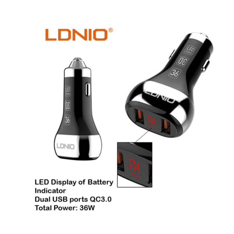 شارژر فندکی الدینیو مدل LDNIO C2 — تصویر ۱۰