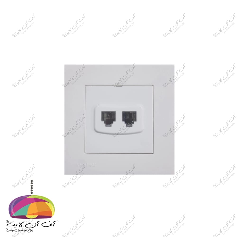 پریز تلفن دو سوکت مدل آرام خیام الکتریک