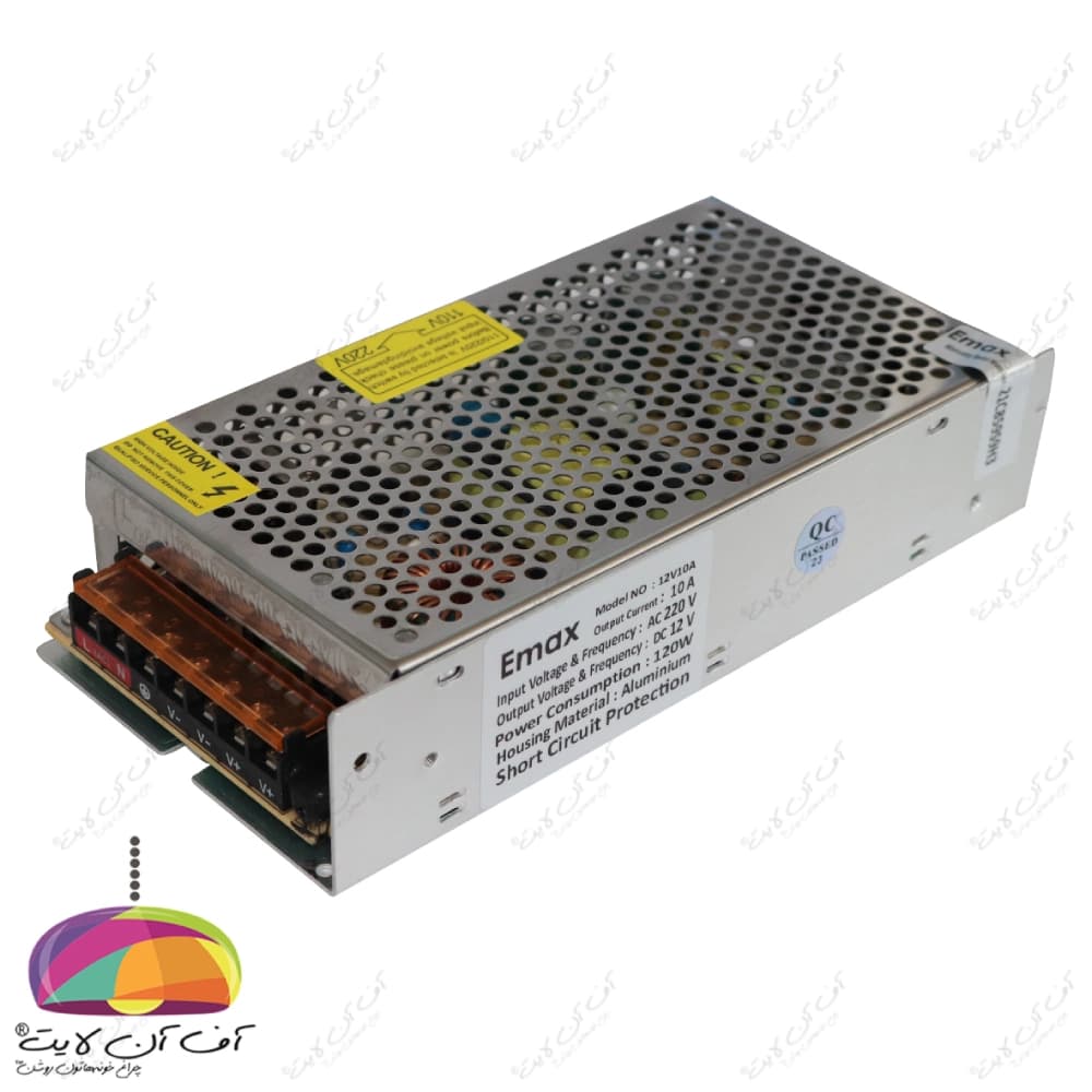 منبع تغذیه سوئیچینگ 12 ولت 10 آمپر EMAX — تصویر ۲