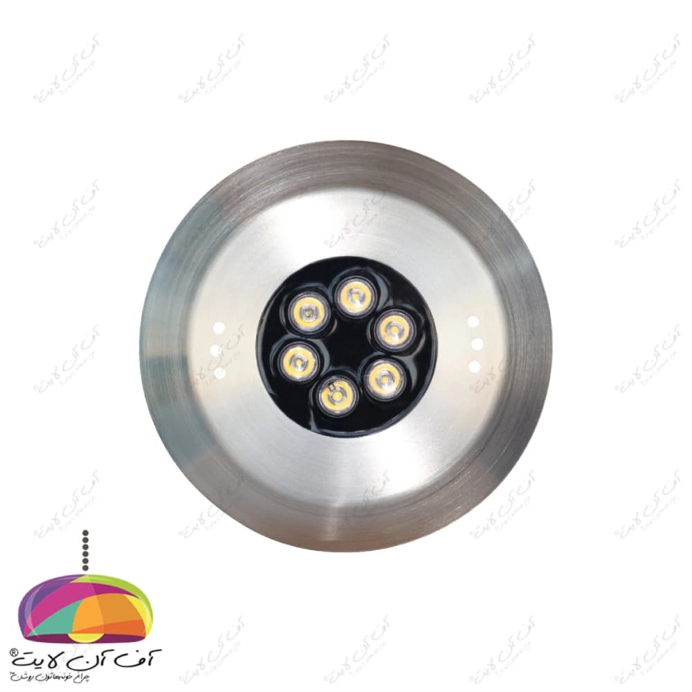 چراغ استخری روکار فلت 18 وات RGB بدنه استیل LEDMAN — تصویر ۳